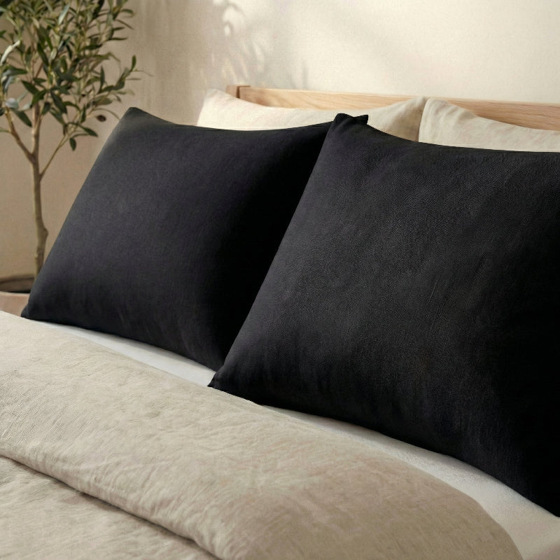 2-PACK Kussenslopen: Uni - Zwart - Image 2