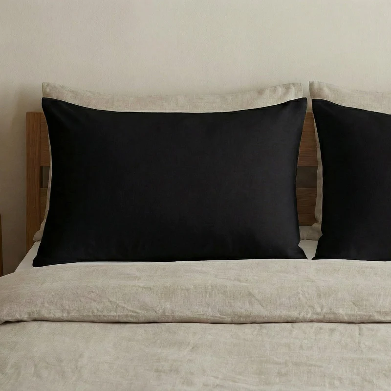2-PACK Kussenslopen: Uni - Zwart - Image 3