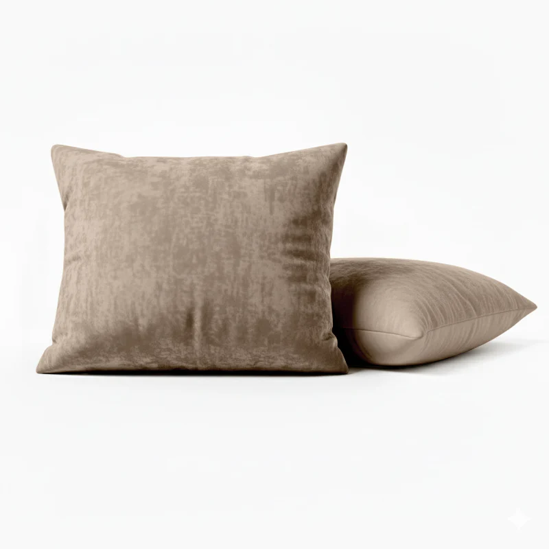 2-PACK Velvet Kussensloop - Taupe - Image 2