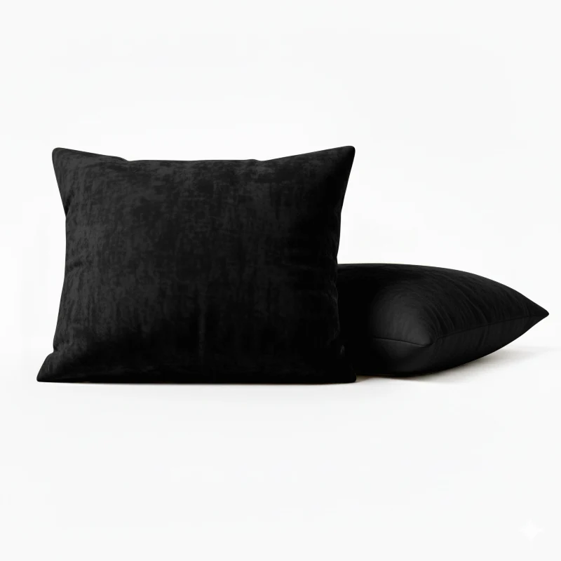 2-PACK Velvet Kussensloop - Zwart - Image 2