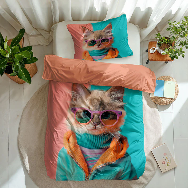 Dekbedovertrek Katoen - Animal Couture  - Kitten - Image 2