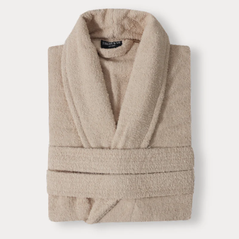 Luxe Badjas Katoen - Beige - Image 2