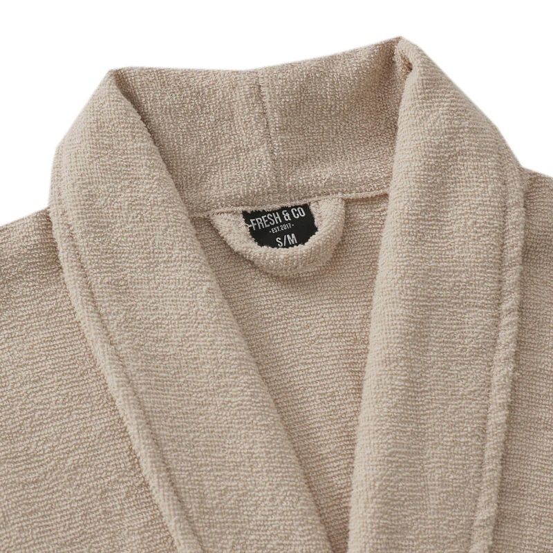 Luxe Badjas Katoen - Beige - Image 4