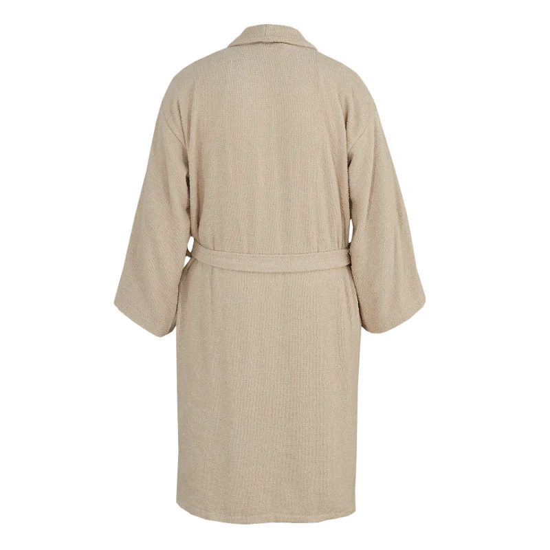 Luxe Badjas Katoen - Beige - Image 7