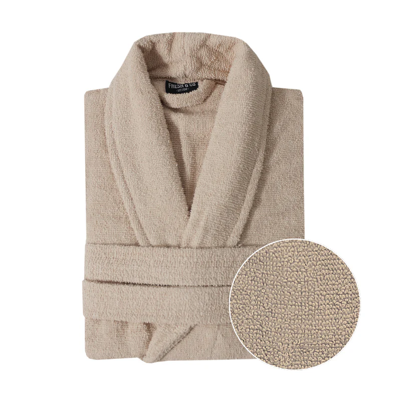 Luxe Badjas Katoen - Beige - Image 9
