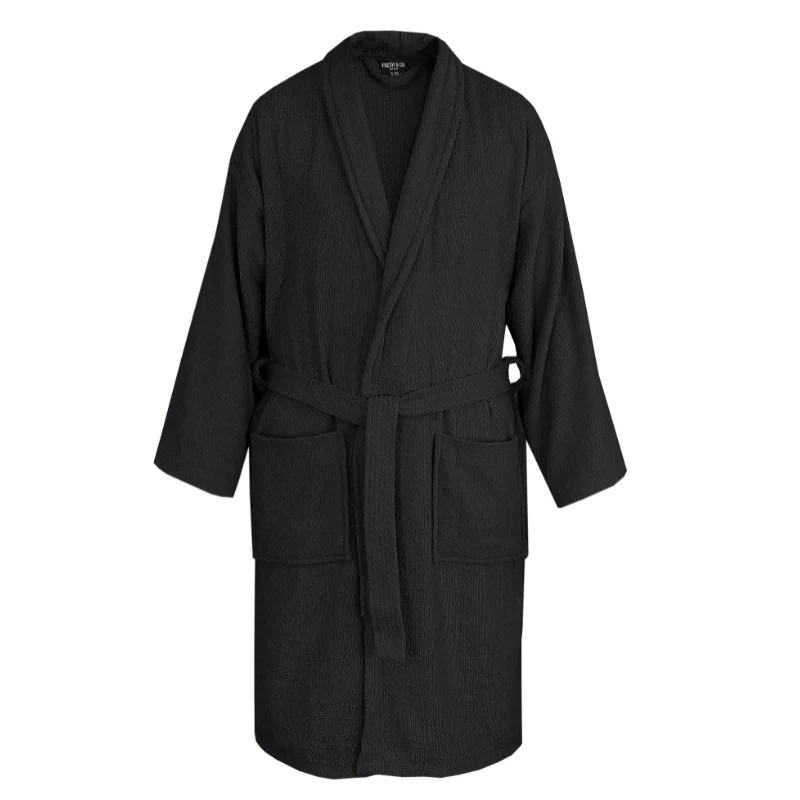 Luxe Badjas Katoen - Zwart - Image 10