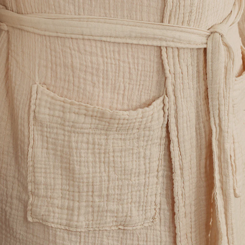 Badjas Mousseline Katoen - Beige - Image 3