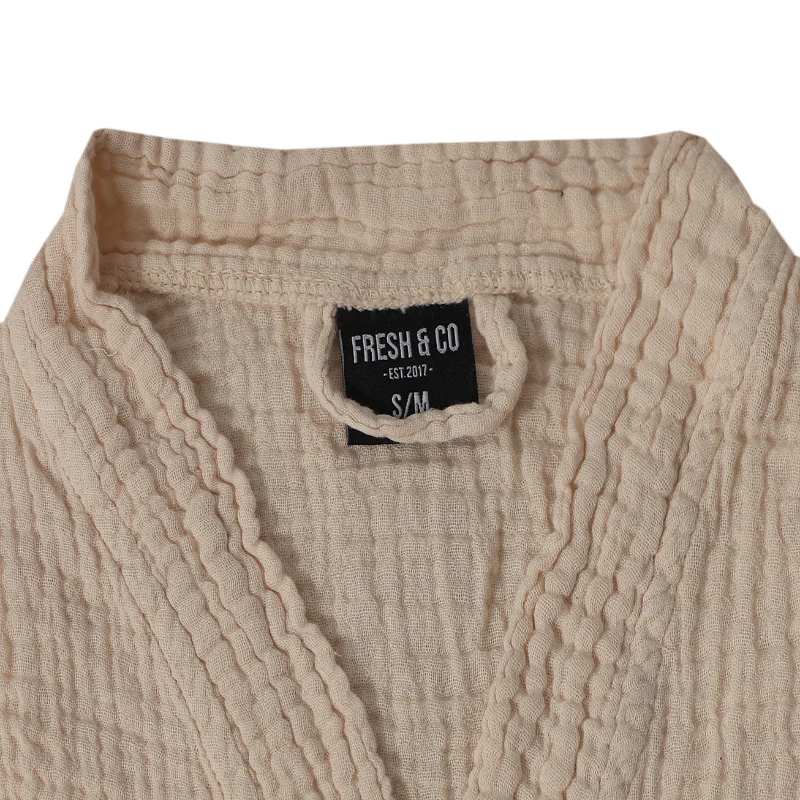 Badjas Mousseline Katoen - Beige - Image 4