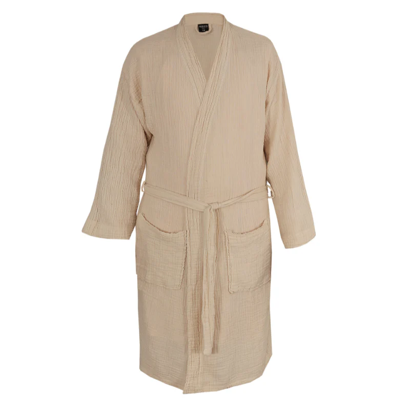 Badjas Mousseline Katoen - Beige - Image 6