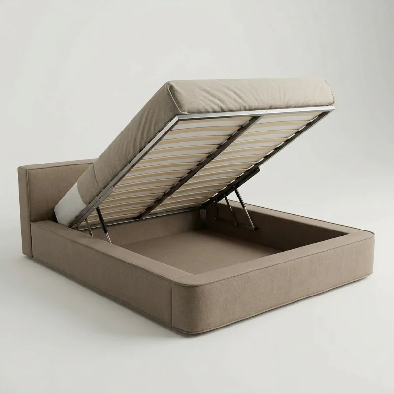 Boxspring met Opbergruimte Amour Tranquility - Velvet - Taupe - Image 6