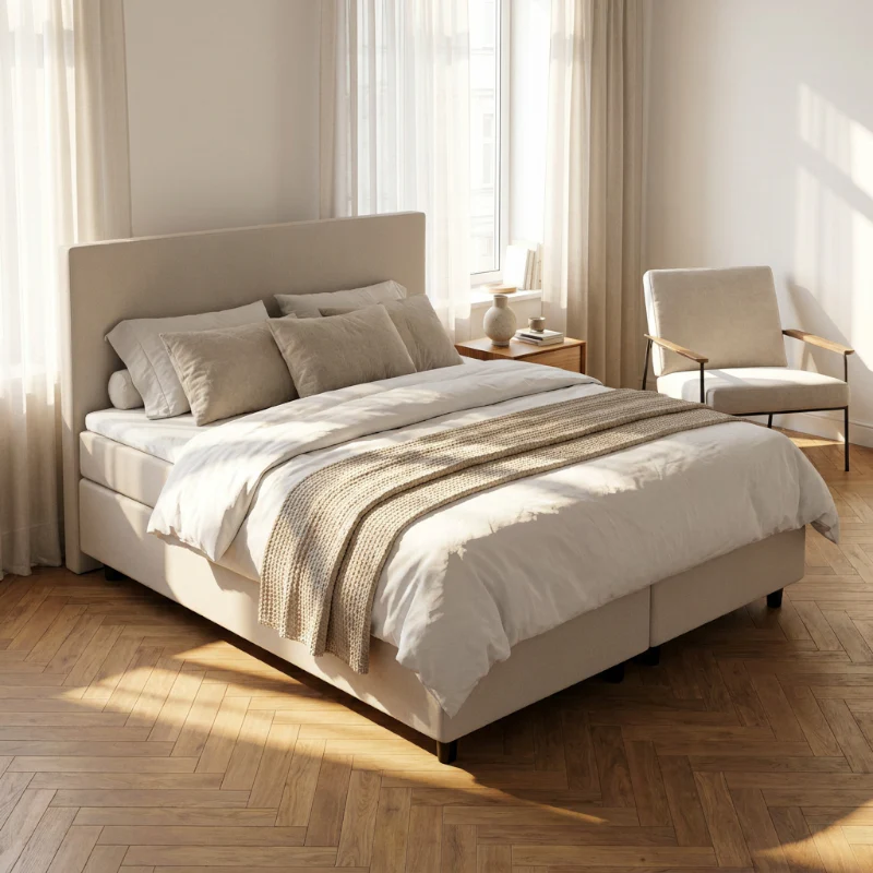 Boxspring Julia met opbergruimte - Beige - Image 10