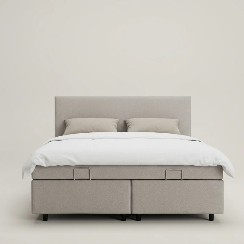 Boxspring Julia met opbergruimte - Beige - Image 6