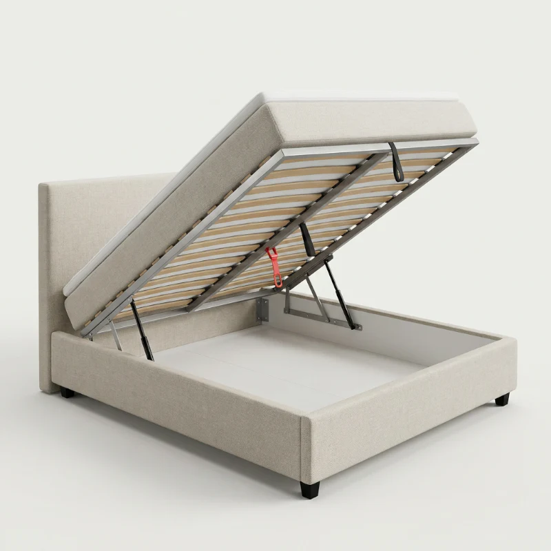 Boxspring Julia met opbergruimte - Beige - Image 7