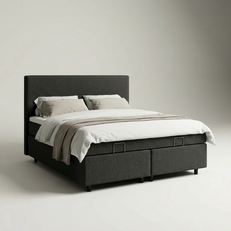Boxspring Julia met opbergruimte - Zwart - Image 4