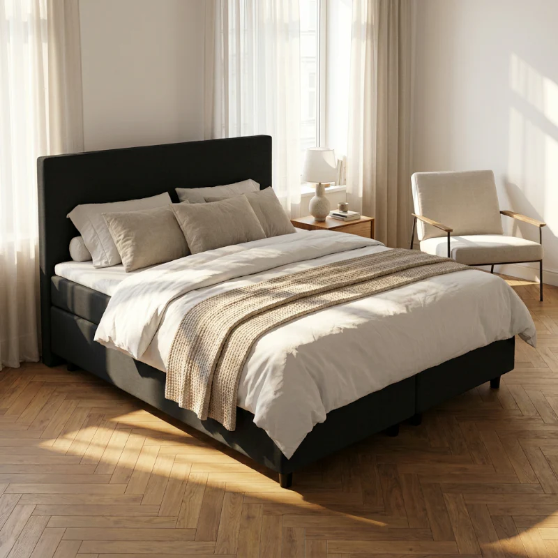 Boxspring Julia met opbergruimte - Zwart - Image 8
