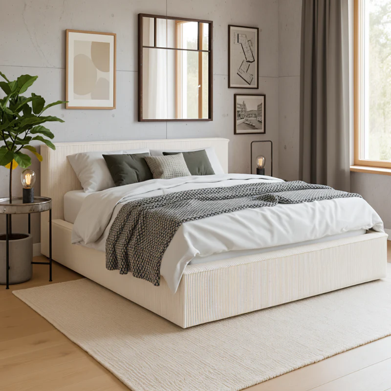 Boxspring met Opbergruimte Amour Cosy - Crème - Image 11