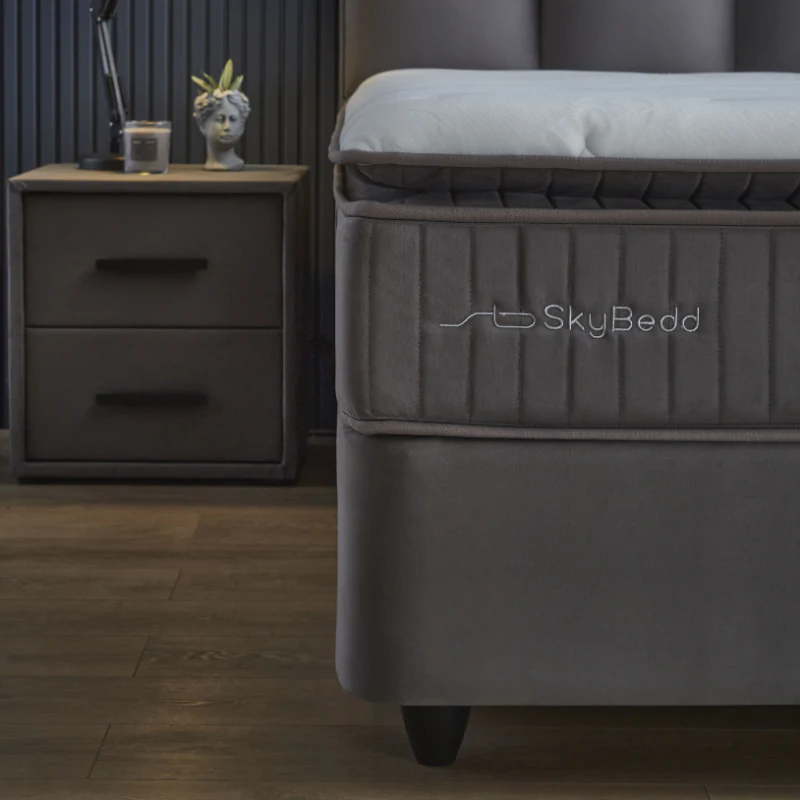 Boxspring met opbergruimte Birdybedd - Antraciet - Image 9