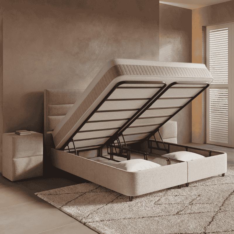 Boxspring met Opbergruimte - Horizon - Beige - Image 4