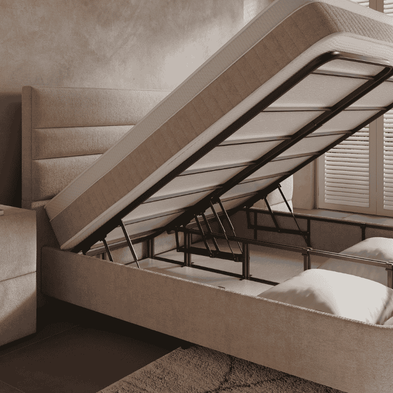 Boxspring met Opbergruimte - Horizon - Beige - Image 8