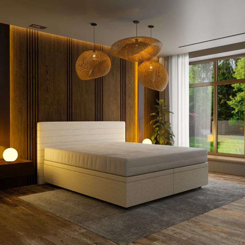 Boxspring met Opbergruimte Hotel Elegance - Beige - Image 3