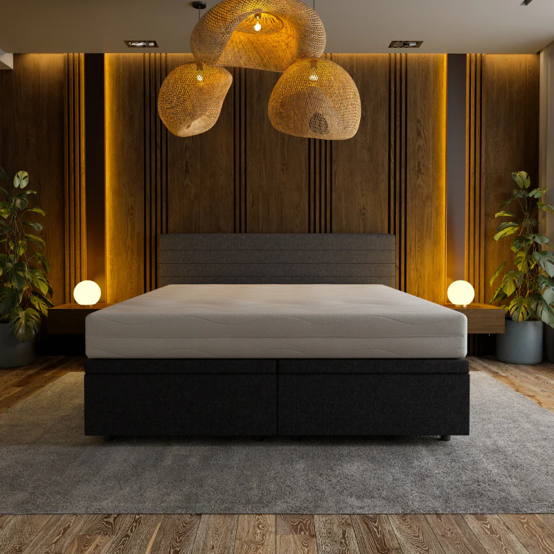 Boxspring met Opbergruimte Hotel Elegance - Zwart - Image 2