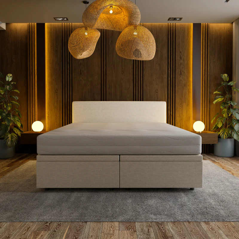 Boxspring met Opbergruimte Hotel Essence - Beige - Image 2