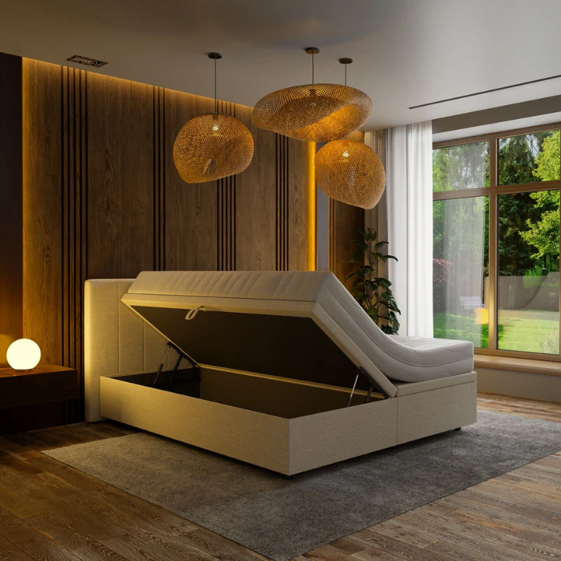 Boxspring met Opbergruimte Hotel Prestige - Beige - Image 4