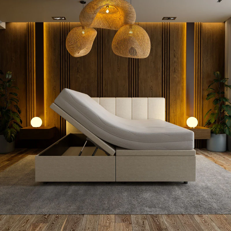 Boxspring met Opbergruimte Hotel Royal - Beige - Image 3