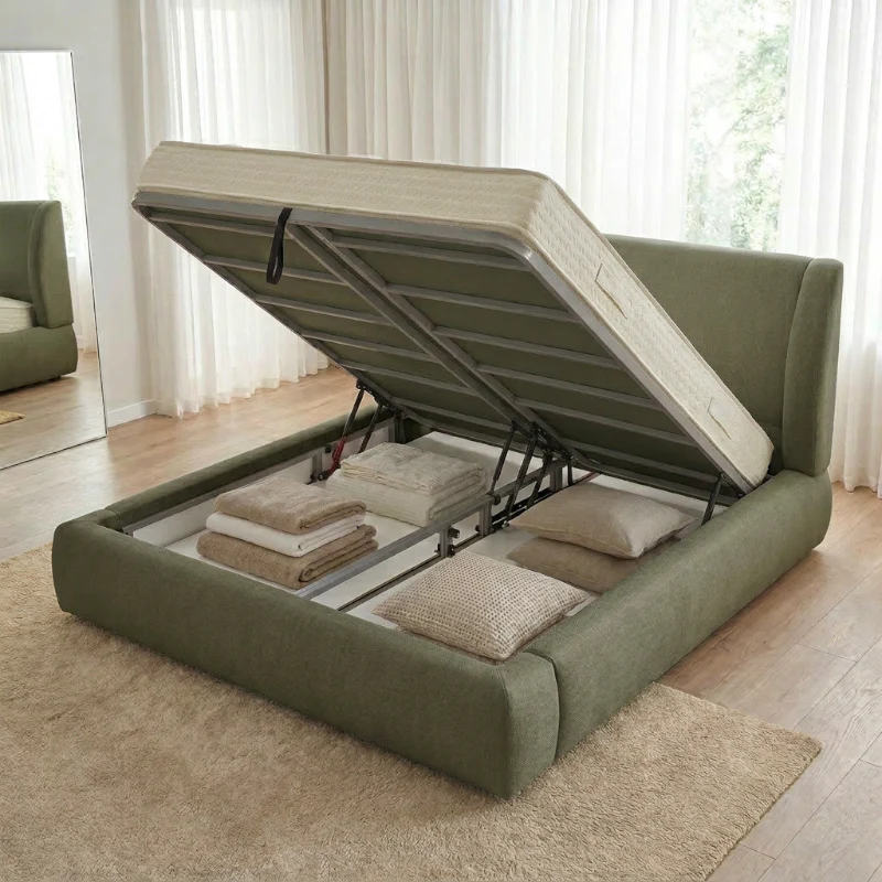Boxspring met Opbergruimte - Milano - Groen - Image 6