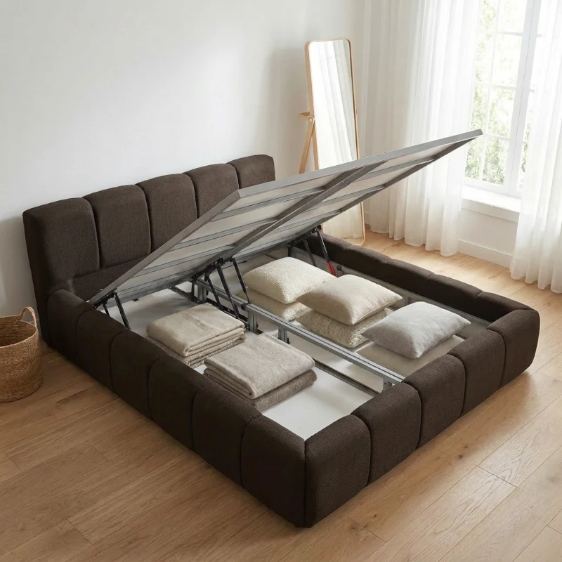 Boxspring met Opbergruimte - Palermo - Bruin - Image 7