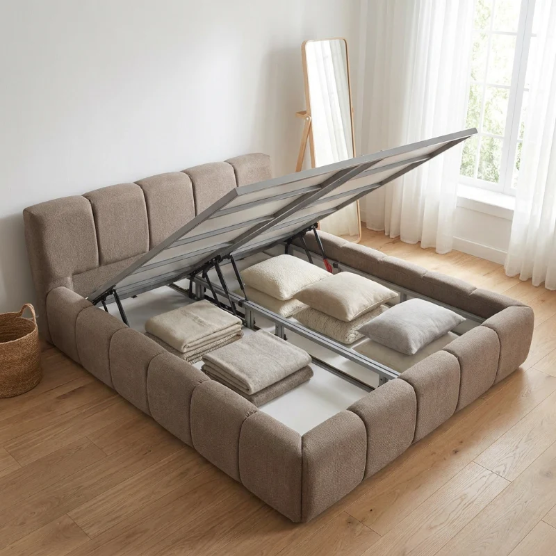 Boxspring met Opbergruimte - Palermo Deluxe - Taupe - Image 6