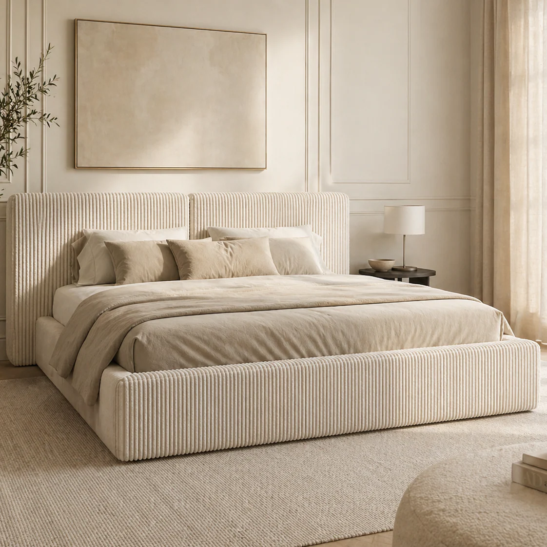 Boxspring met Opbergruimte - Salerno - Teddy Rib - Image 2