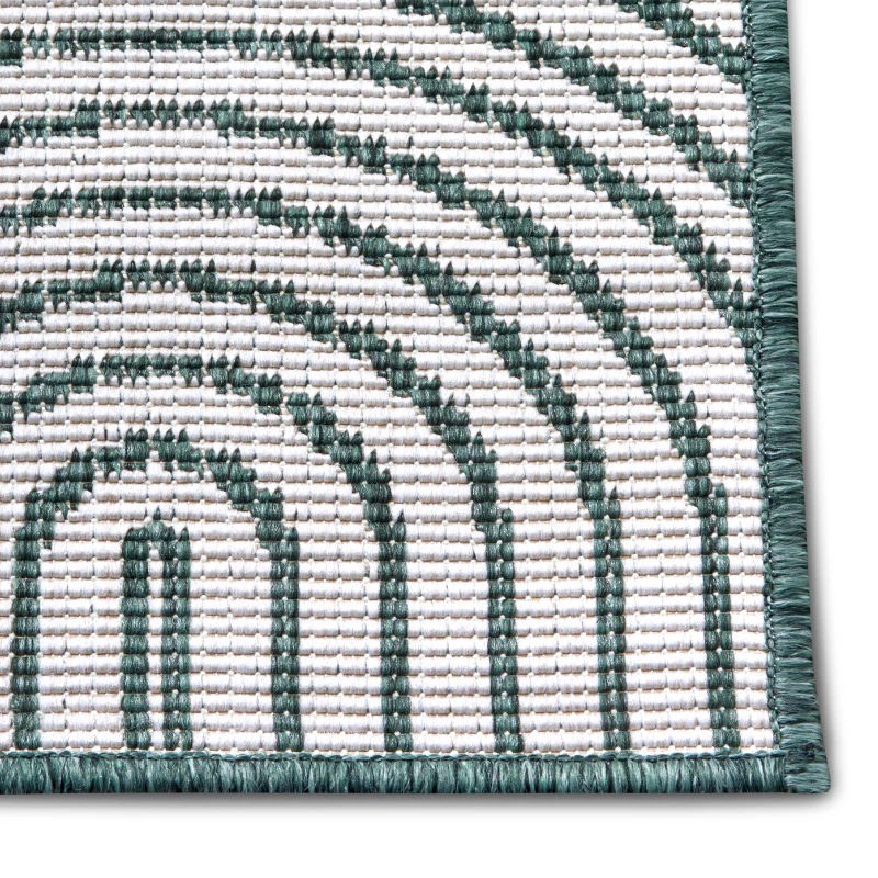 Buitenkleed Dubbelzijdig Flatweave - Groen - Image 3