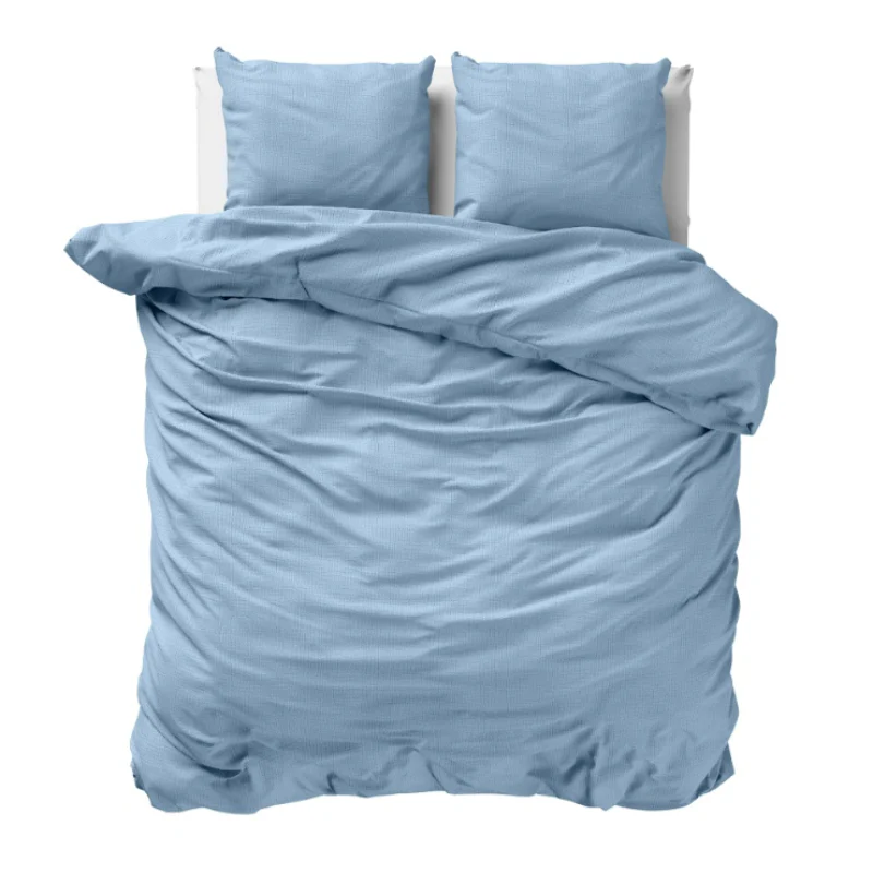 Dekbedovertrek Percale-Katoen Verkoelend - Mousseline - Blauw - Image 5