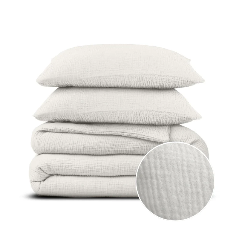 Dekbedovertrek Percale-Katoen Verkoelend - Mousseline - Off White - Image 10