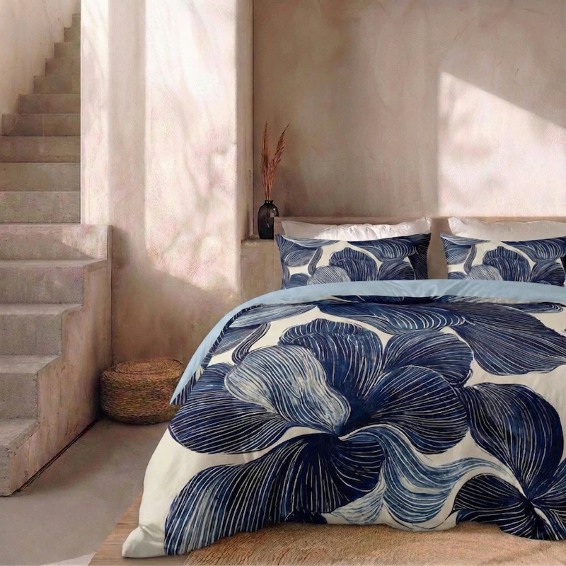 Dekbedovertrek Percale-Katoen Verkoelend - Indigo Blend - Image 3
