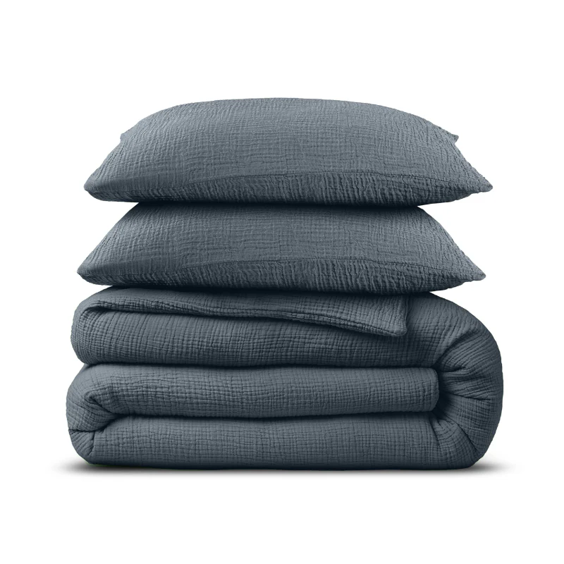 Dekbedovertrek Percale-Katoen - Mousseline - Navy - Image 5