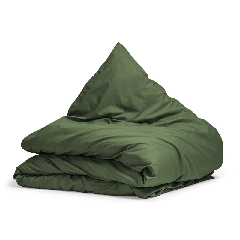 Dekbedovertrek Percale Katoen Uni Verkoelend - Groen - Image 2
