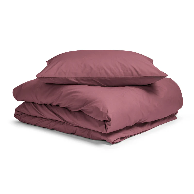 Dekbedovertrek Percale Katoen Uni Verkoelend - Oud Roze - Image 7