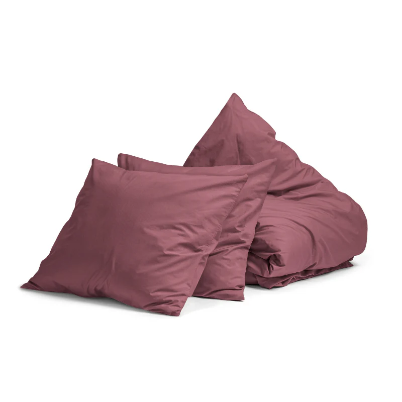 Dekbedovertrek Percale Katoen Uni Verkoelend - Oud Roze - Image 9