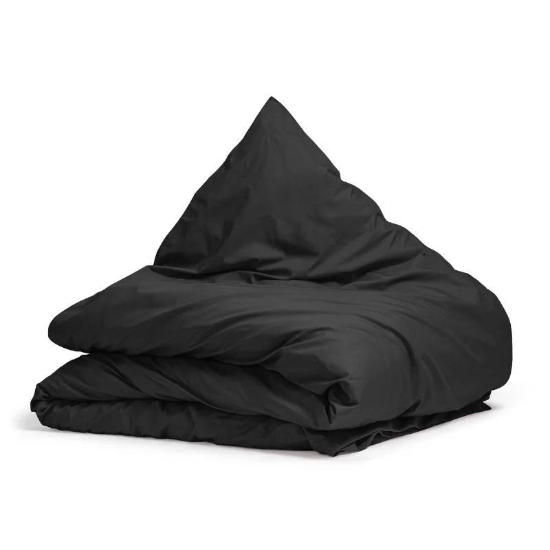 Dekbedovertrek Percale Katoen Uni Verkoelend - Zwart - Image 2