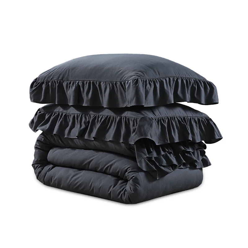 Dekbedovertrek Ruffles - Antraciet - Image 5