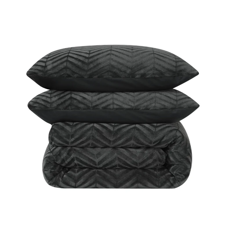 Dekbedovertrek Teddy - Chevron - Antraciet - Image 4