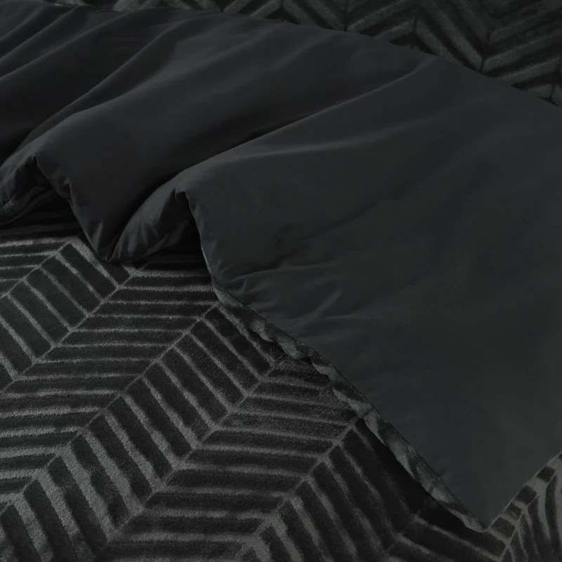 Dekbedovertrek Teddy - Chevron - Antraciet - Image 5
