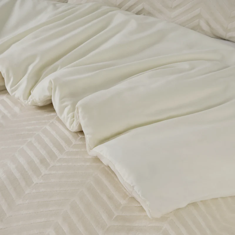 Dekbedovertrek Teddy - Chevron - Creme - Image 4