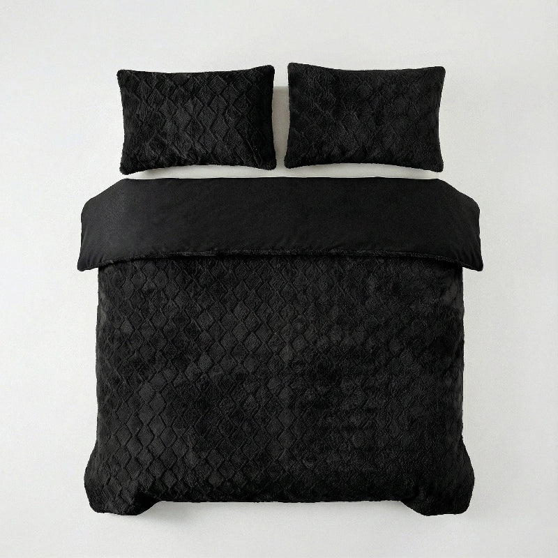 Dekbedovertrek Teddy Faux Fur Syon - Zwart - Image 2