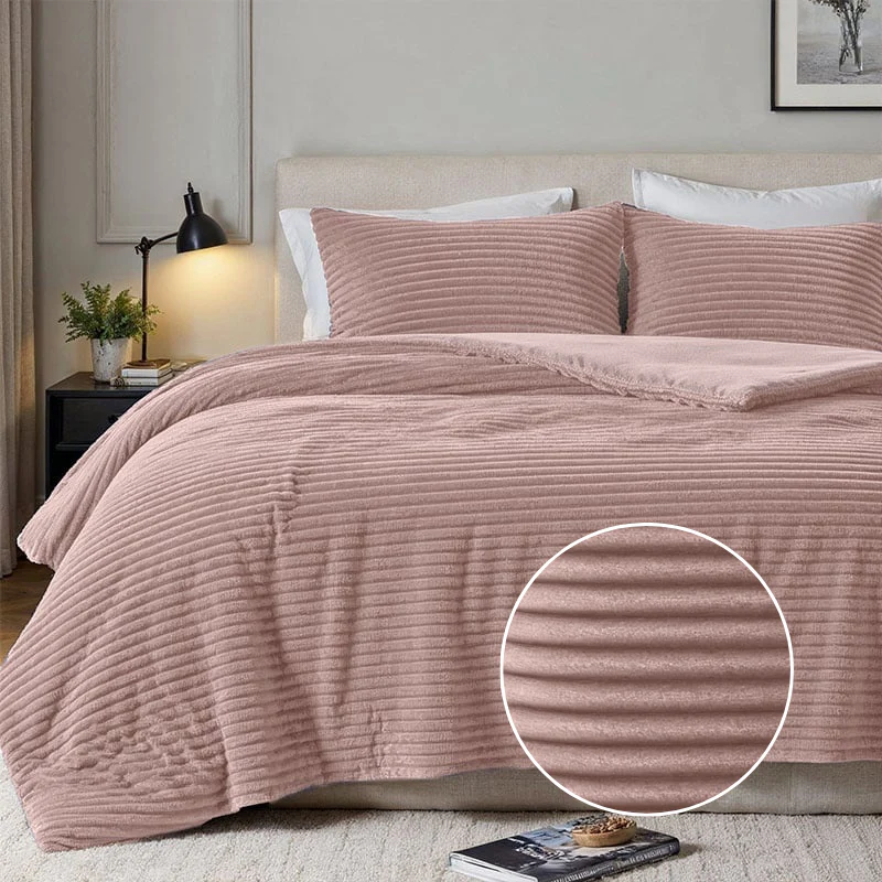 Dekbedovertrek Summer Teddy Rib- Oud Roze - Image 2