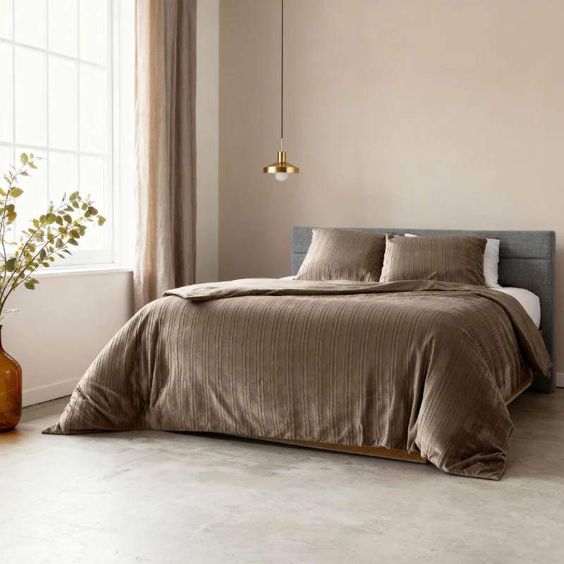 Dekbedovertrek Velvet Lining - Taupe - Image 3