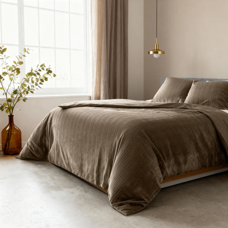 Dekbedovertrek Velvet Lining - Taupe - Image 4