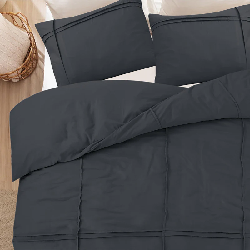 Dekbedovertrek Washed Tufted - Antraciet - Image 8